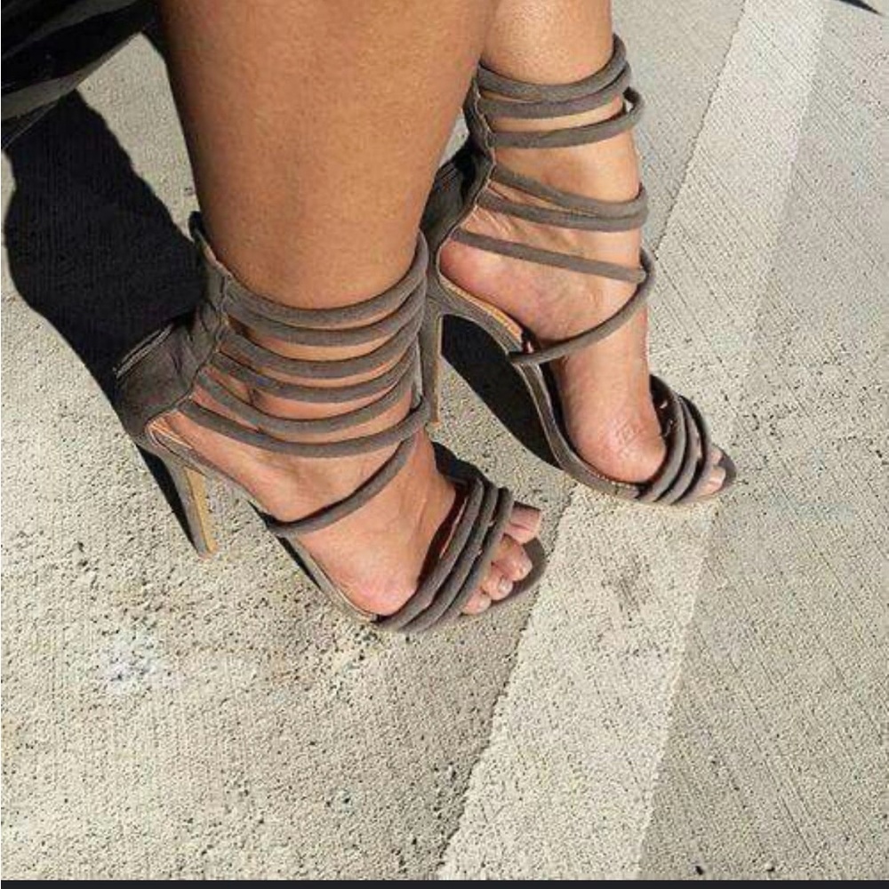 Public Desire Suede Strappy Heels US 7